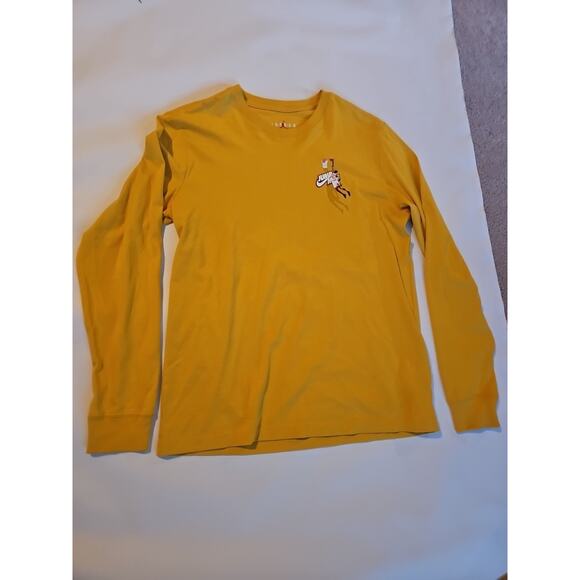 Jordan JUMP MAN M Long Sleeve Yellow Shirt Game Four NBA Finals 1998 ' - Picture 3 of 6